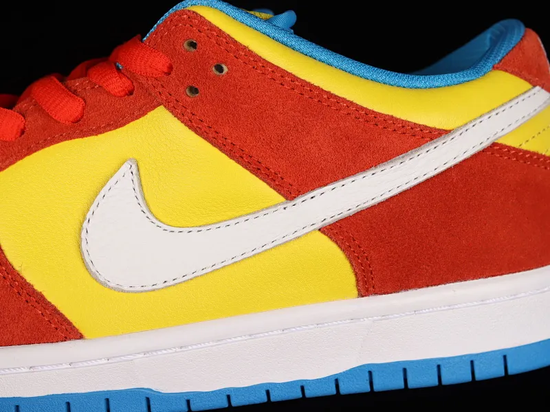 All categories Nk SB Dunk series Nk SB Dunk Low low-top sneakers J version Nk SB Dunk Low Pro "Bart Simpson" yellow orange Simpson SB low-top sports and leisure sneakers BQ6817-602